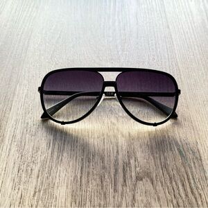 quay australia show biz black rimless wide oversized shield statement sunglasses